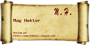 Mag Hektor névjegykártya